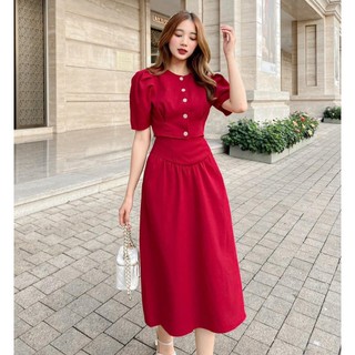 Set bigsize áo croptop chân váy dài duyên dáng thướt tha ( Thời trang Vicky G - Anitagreen ) HN0223