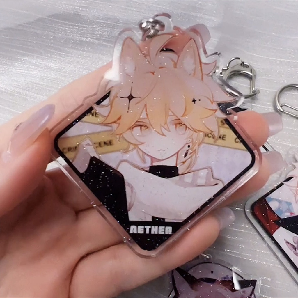 Genshin Merch Zhongli phù hiệu mặt dây chuyền