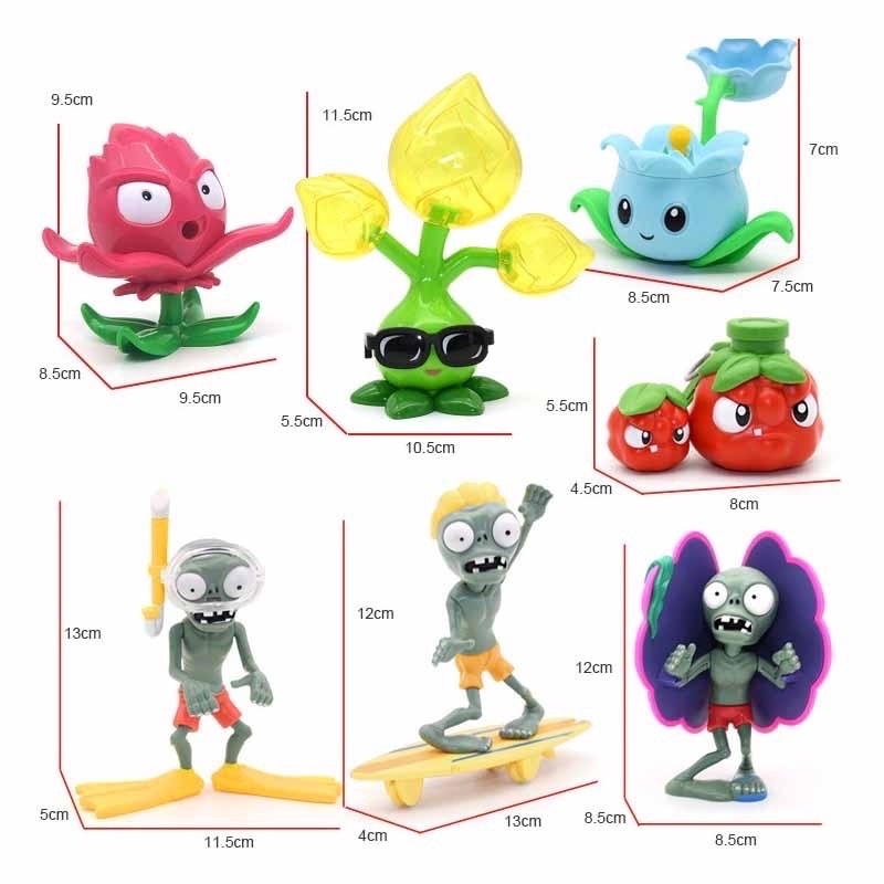 Bộ đồ chơi Plants vs zombies, đồ chơi trẻ em cây bắn zombies