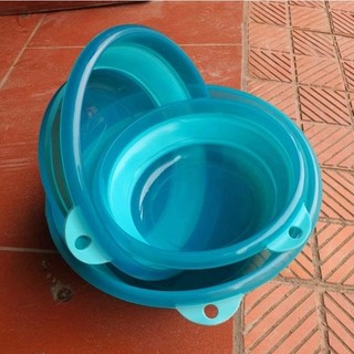 Thau trộn mồi silicon có thể thu gọn
