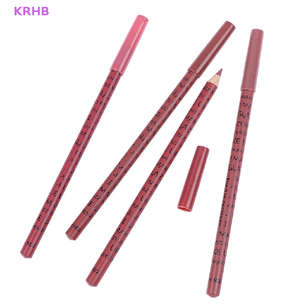 Set 12 Chì Kẻ Viền Môi KRHB Chống Thấm Nước Và Lâu Trôi Cao Cấp