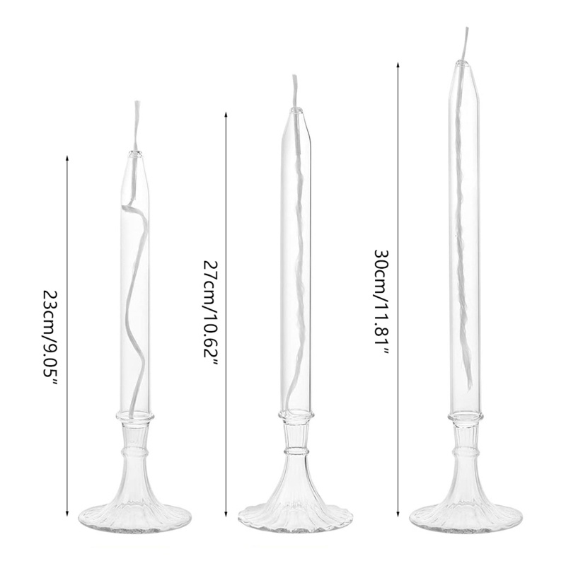 Giá Đỡ Đèn Cầy Bằng Thủy Tinh Phong Cách Châu Âu Sang Trọng