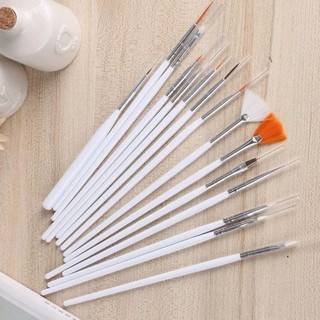 Cọ vẽ móng sét 15 cây, Bộ cọ vẽ móng nail chuyên dụng