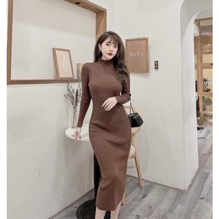 Váy Tăm NHUNG dáng suông mềm mại body ôm eo siêu xinh