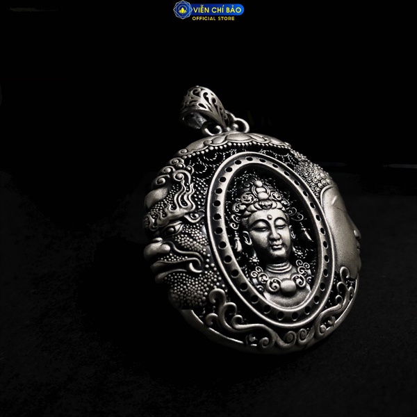 Mặt dây chuyền phật nhất niệm chất liệu bạc Thái 925 thời trang phụ kiện trang sức Viễn Chí Bảo M000232
