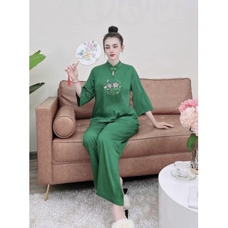 Đồ lam đi chùa đũi gấm thêu