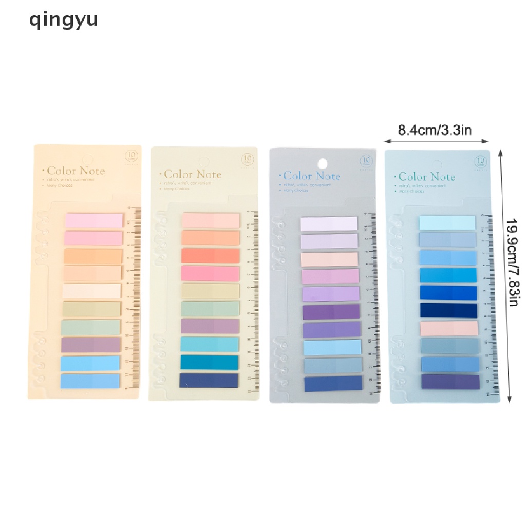 Qingyu Set 200 Tờ Giấy Dán Ghi Chú Đánh Dấu Trang Sách Hình Lá Cờ