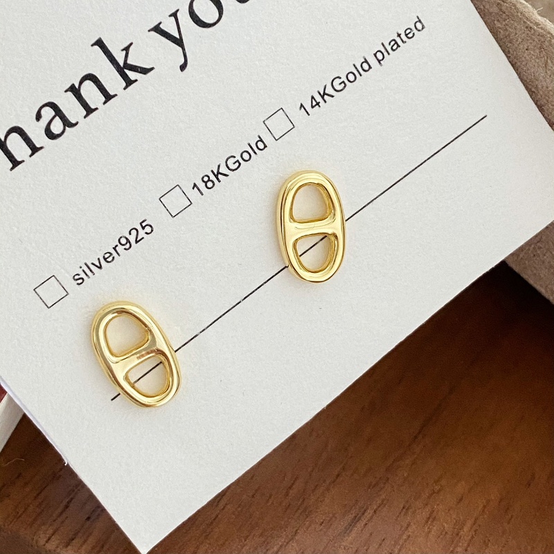 Bông tai cá tính đơn giản, bông tai mũi lợn thời trang, bông tai theo xu hướng Hàn Quốc, bông tai nữ tính