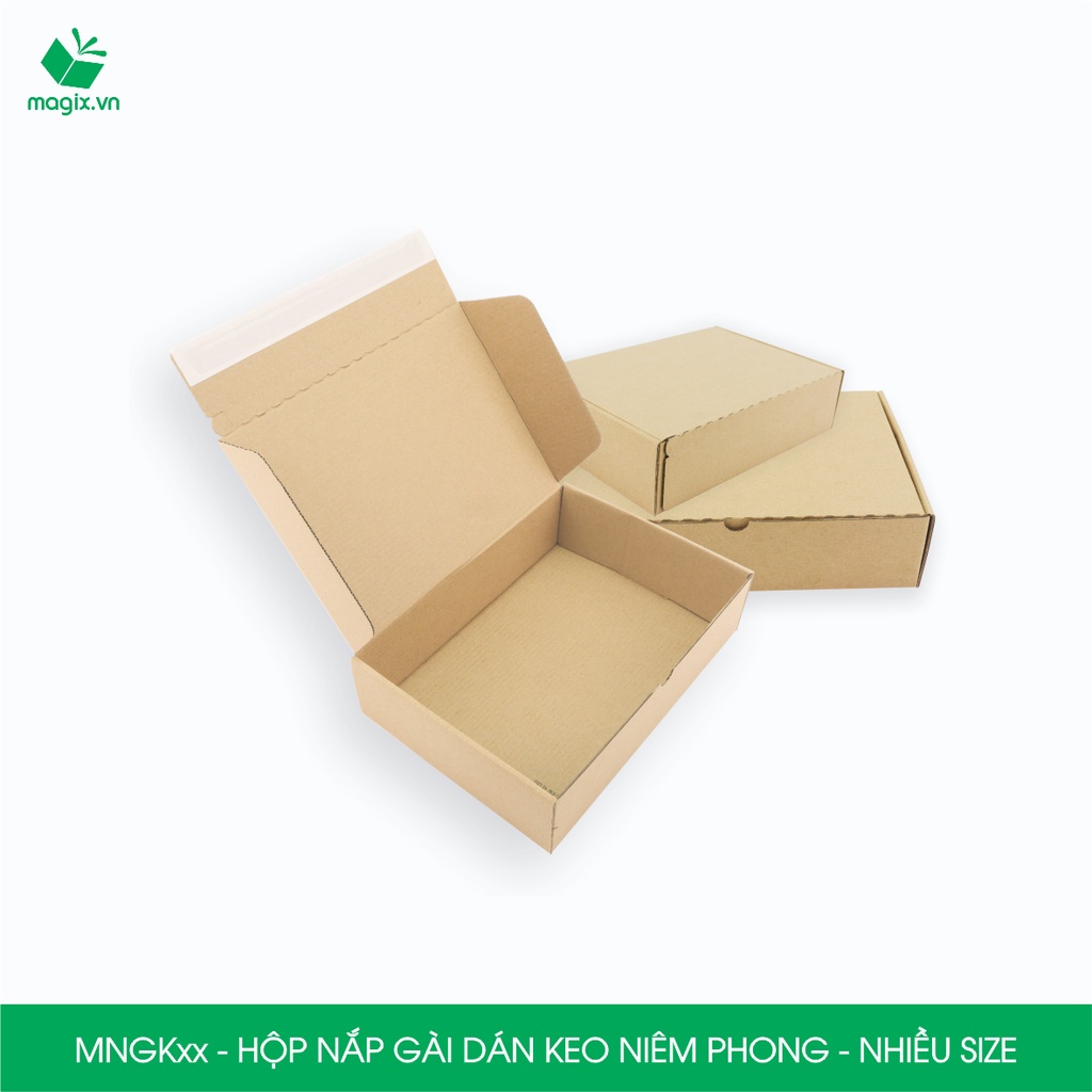 MNGK - Combo 20 hộp nắp gài hông - Có keo niêm phong - Thùng carton đóng hàng - NHIỀU SIZE