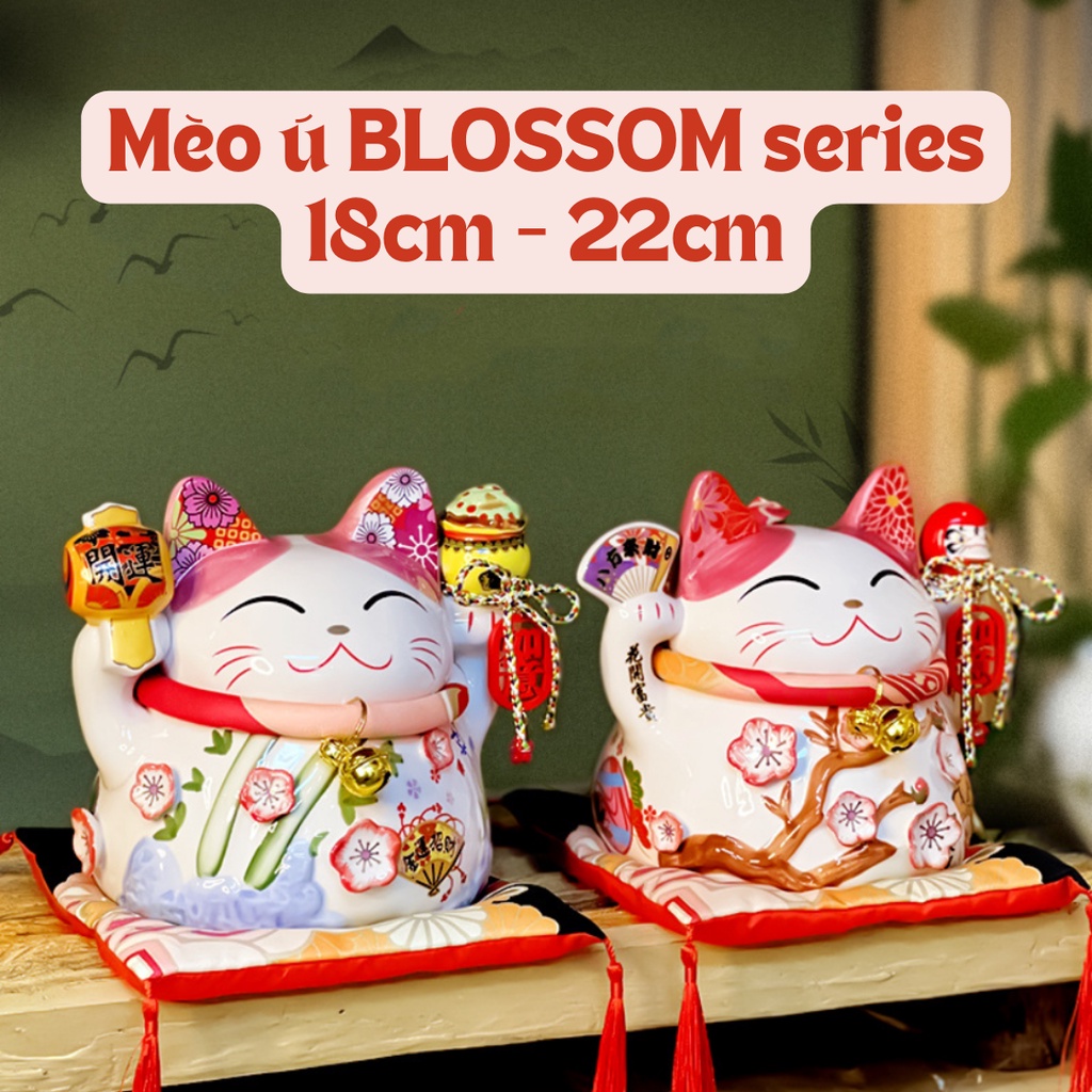 MÈO MAY MẮN MANEKI-NEKO DÁNG Ú - BLOSSOM SERIES