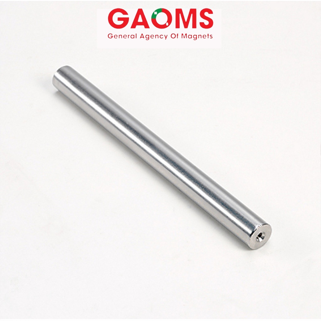 Thanh nam châm lọc tạp chất kim loại 25x250mm GAOMS, mạt sắt có lẫn trong nguyên liệu kich thước phi 25mm