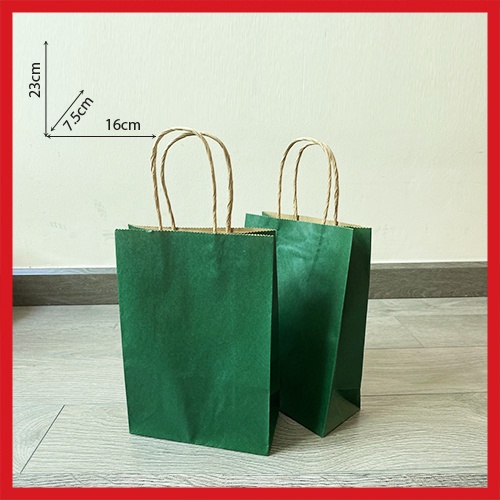 10 TÚI KRAFT 16x23x7.5cm - NHIỀU MÀU