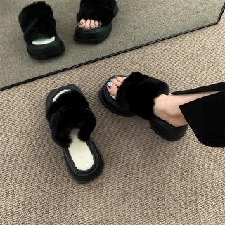 Dép lưới gia dụng thu đông đế dày mẫu mới xuân hè dép bông