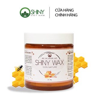 Sáp wax lông Shiny mật ong nguyên chất tặng kèm giấy wax và 2 que gỗ (mẫu mới)