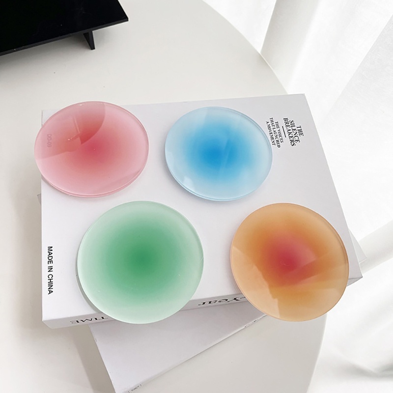 Đế Lót Cốc Tròn Bằng Acrylic Màu Gradient Chống Trượt Dùng Trang Trí Bàn Ăn