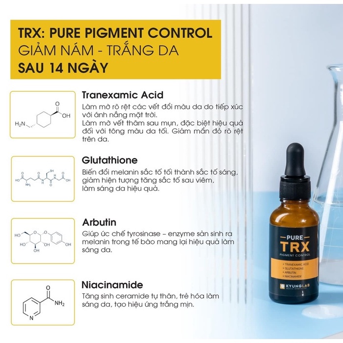 Serum Mờ Nám Trắng Da TRX KyungLab Pure Pigment Control 30ml, Giảm Nám Sạm Tàn Nhang Làm Đều Màu Da - Gazumi Beauty