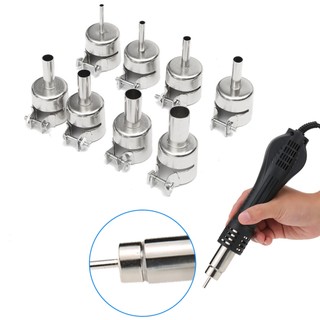 Bộ 10 đầu khò nhiệt 3 / 4 / 5 / 6 / 7 / 8 / 10 / 12mm cho máy hàn 850 852 858 950 952 702