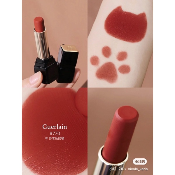 Son Guerlain kiss tender Matte màu 770 Red