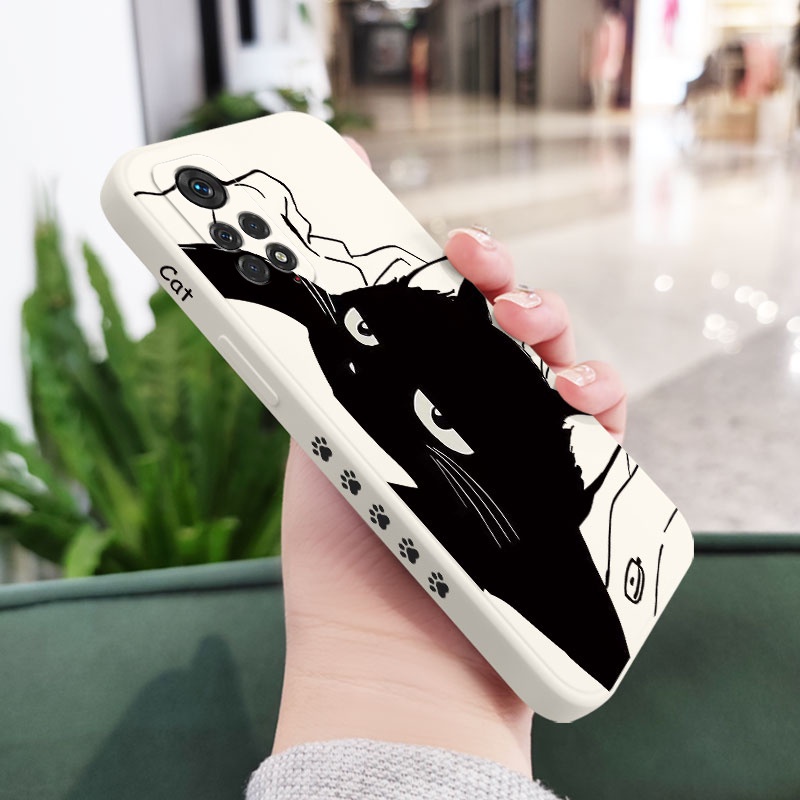Ốp Điện Thoại Hình Mèo Sáng Tạo Cho Xiaomi Redmi Note 11 11S 11T Pro Plus + 4G 5G