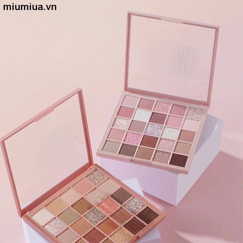 miumiuaBảng Phấn Mắt 25 Màu Lì Sắc Tố Ngọc Trai Có Chất Lì Dễ Tẩy Trang Tiện Dụng