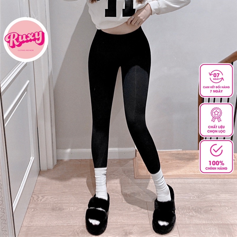 Quần Legging Nữ Ruxy Trơn Đen