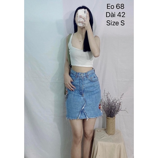 VÁY JEANS 2HAND FORM NGẮN SIÊU XINH