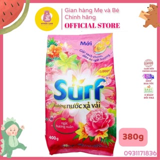 [Hoả Tốc] Bột giặt SURF Hương Nước xả Vải Ngát Hương Xuân Hồng 380g 380 g