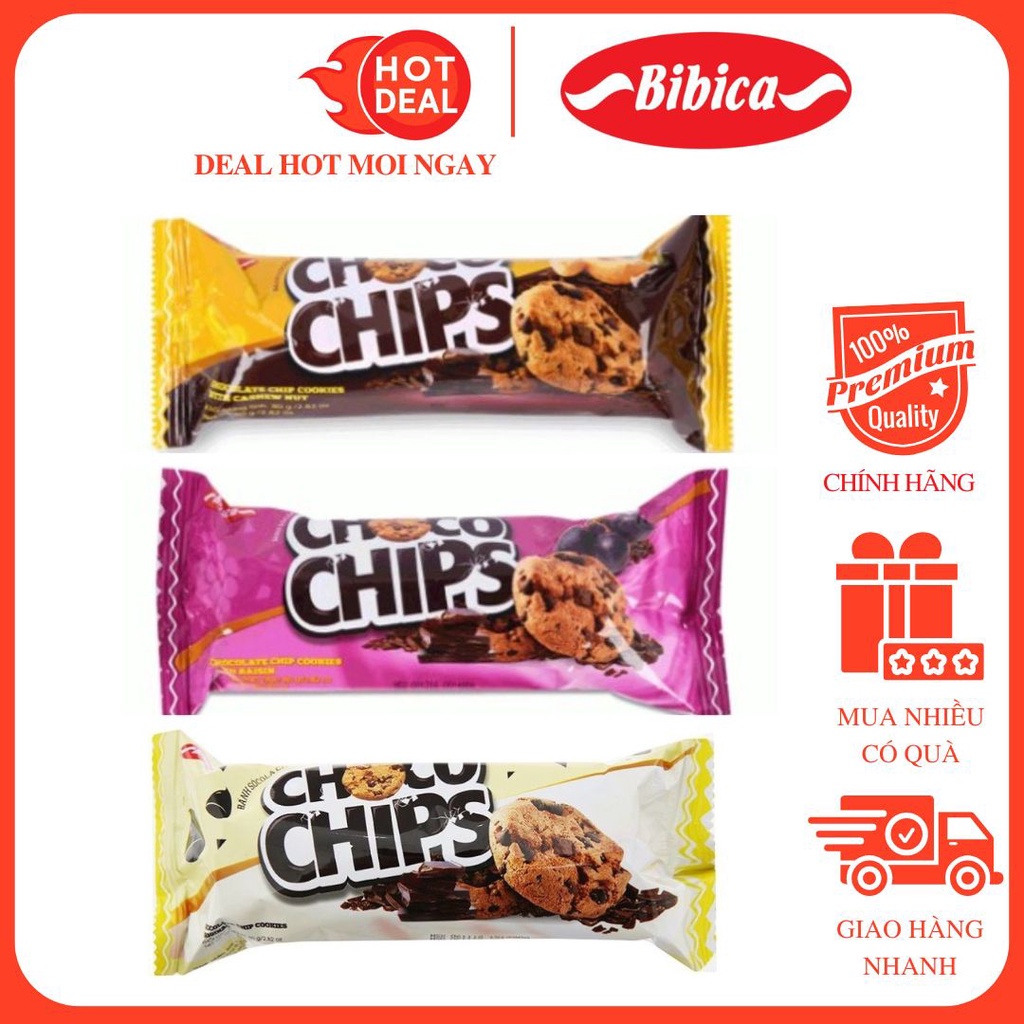 Bánh Goody Chips Socola/Nho/Hạt Điều 80G Chính Hãng Tiện Lợi