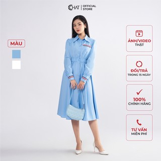 Đầm Nữ 𝐂𝐂𝐇𝐀𝐓 Sơ Mi Phối Dây Dệt Chất Liệu Mango Cao Cấp 22VNE8009XT