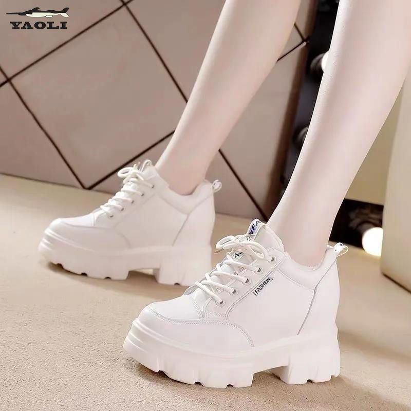 Giày Thể Thao Đế Dày Tăng Chiều Cao Thoáng Khí Phong Cách Mới Cho Nữ