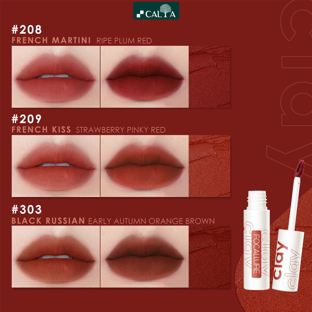 Son Kem Lì Focallure Mịn Màng, Son Bùn Đậm Màu, Mịn Môi - Focallure True Matte Lip Clay 2.5g