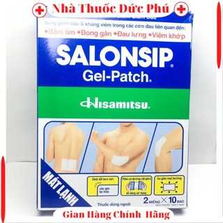 1 hộp 10 gói x 2 miếng Salonsip cao dán x