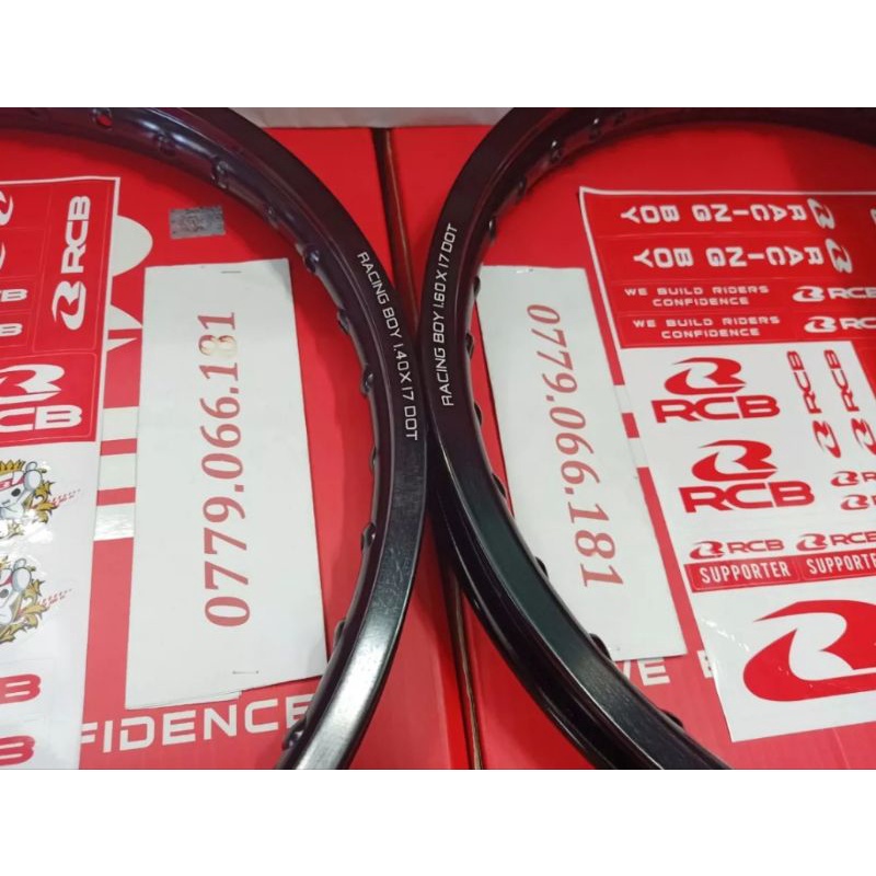 CẶP NIỀNG RCB CHÌNH HẢNG SIZE 1.4 &1.4 KÈM TEM GẮN CÁC DÒNG XE MÁY NHƯ WAVE DREAM SIRIUS JUPITER EXCITER WINNER SATRIA