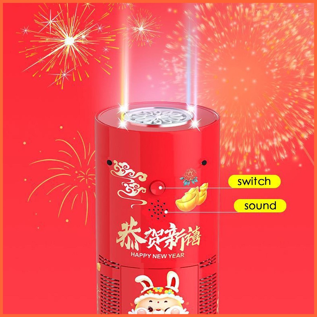 Máy Thổi Bong Bóng Hình Thỏ Có Âm Thanh Và Đèn LED 12 Lỗ Trang Trí Năm Mới