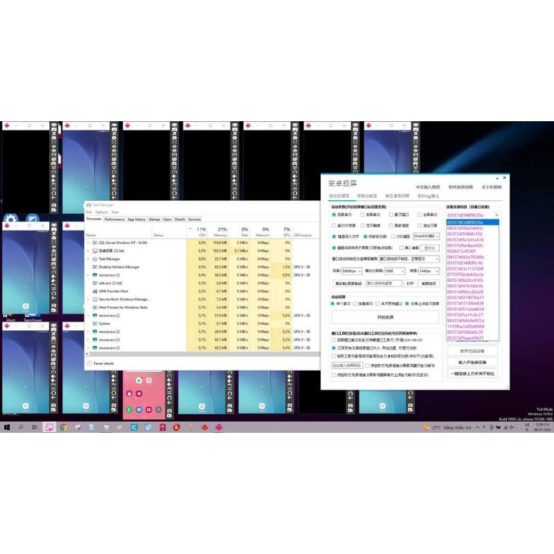 Tool đồng bộ , auto sắp xếp cửa sổ full device làm Phone Farm