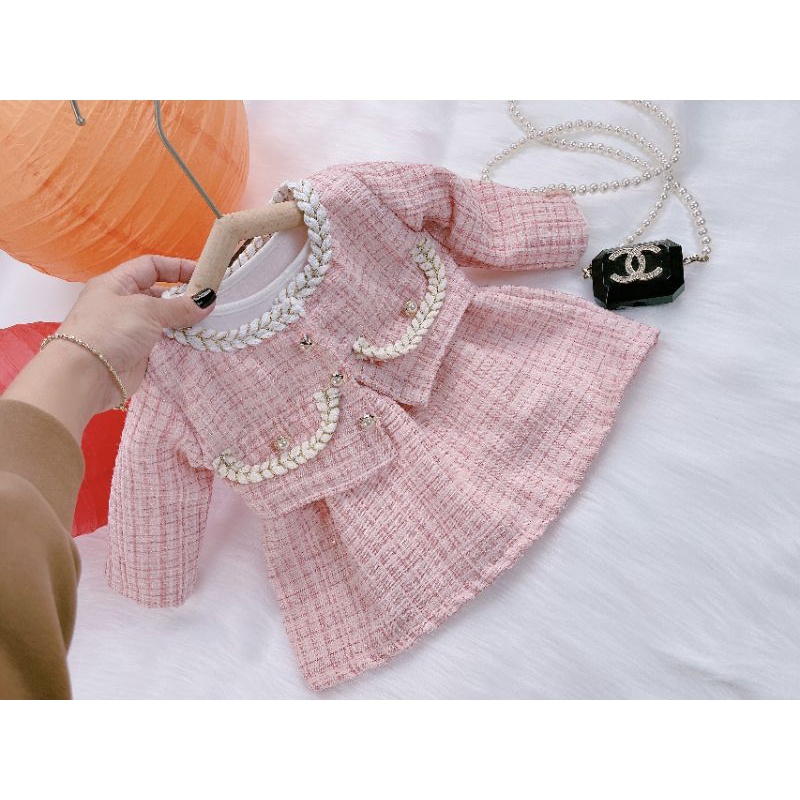 Sét váy dạ cho bé gái