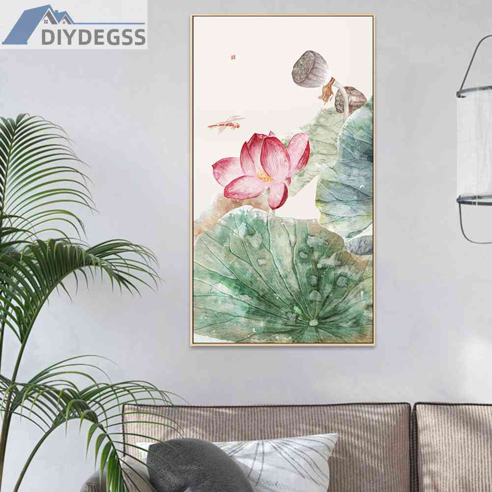 Bộ Tranh Thêu Chữ Thập 11CT Hình Lá Sen