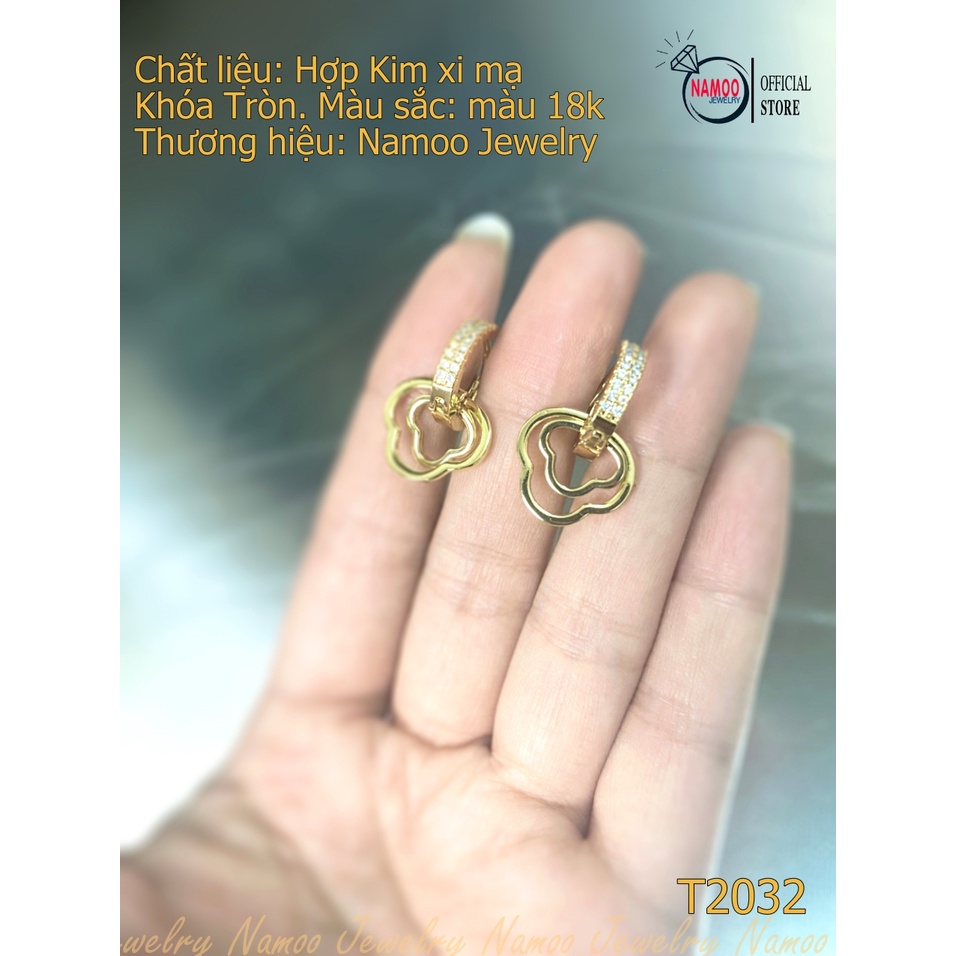 Bông Tai Đính Đá Sang Trọng Cho Nữ Rất Cá Tính Và thời Thượng T2032 Namoo Jewelry