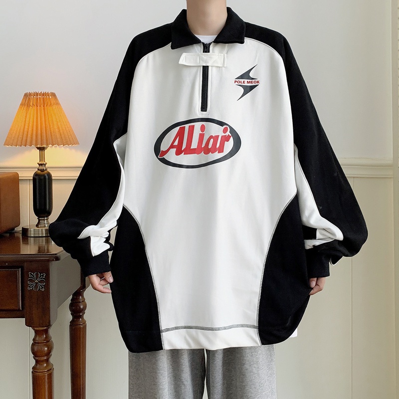 Áo Thun Tay Dài Có Khóa Kéo In Họa Tiết Thời Trang Cho Nam Và Nữ