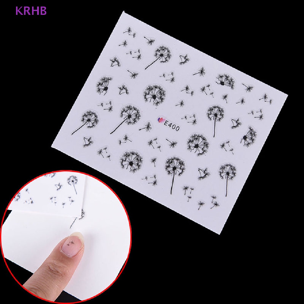 Miếng Dán Trang Trí Móng Tay Họa Tiết Hoa Bồ Công Anh Bay Xinh Xắn Mới