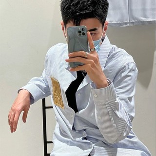 Áo Sơ Mi Sọc Unisex Cổ Điển