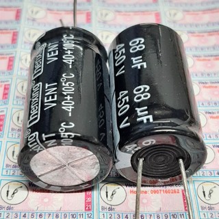 4 cái tụ điện hóa 68uf 450v 68uf450v ±20% kích thước 18x30mm