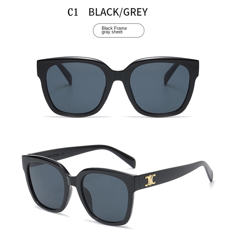 Kính Mát Gọng Vuông Oversize Chống Tia UV Thời Trang Hàn Quốc Cổ Điển Cho Nam Và Nữ