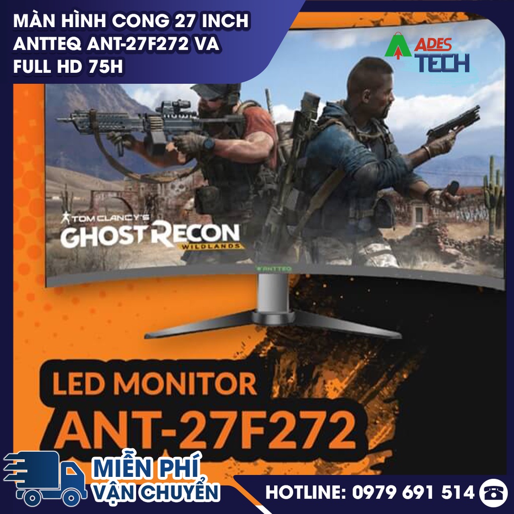 ✔️ Màn hình cong  ANTTEQ ANT-27F272 VA ✔️ 27 inch Full HD 75H ✔️ BH 24 tháng