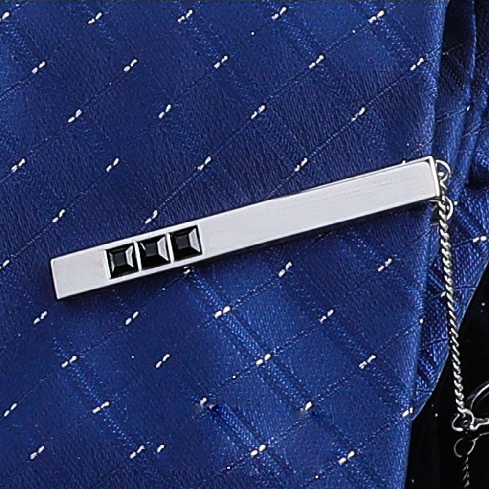 Kẹp Cà Vạt Tua Rua Bằng Hợp Kim Cao Cấp Không Chấn Thương Thanh Lịch Dành Cho Nam