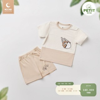 (Moon) Bộ cộc tay petit Moon cho bé
