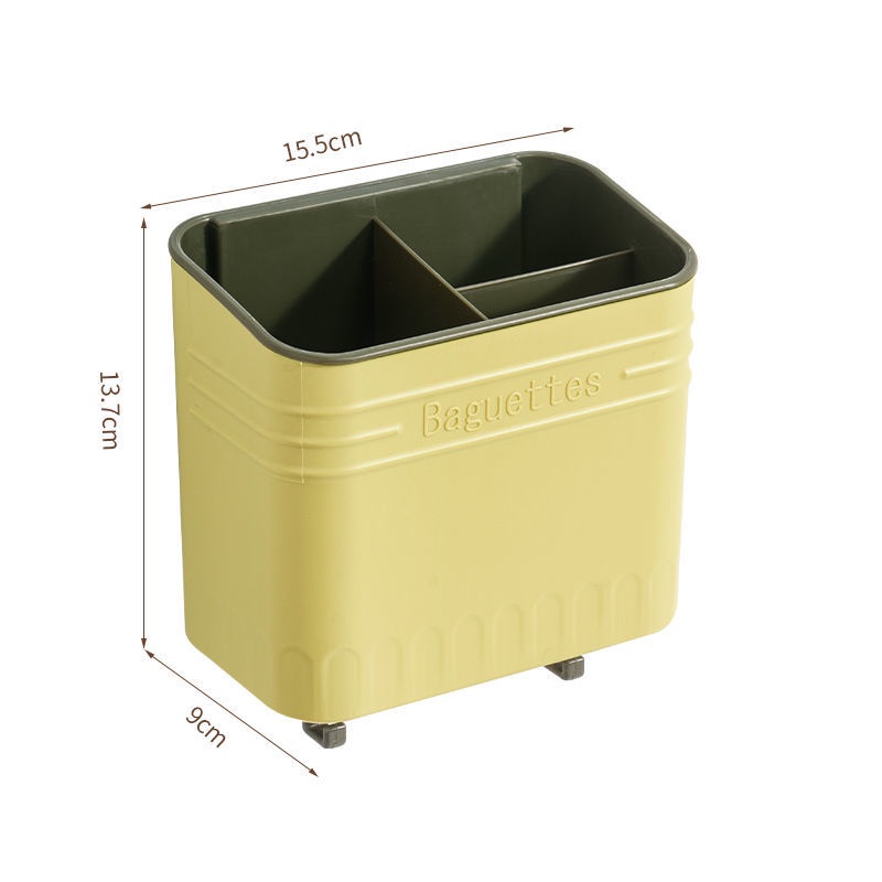 Hộp Đựng Muỗng Đũa Gắn Tường Không Cần Đục Lỗ Thoát Nước Tiện Dụng Cho Nhà Bếp