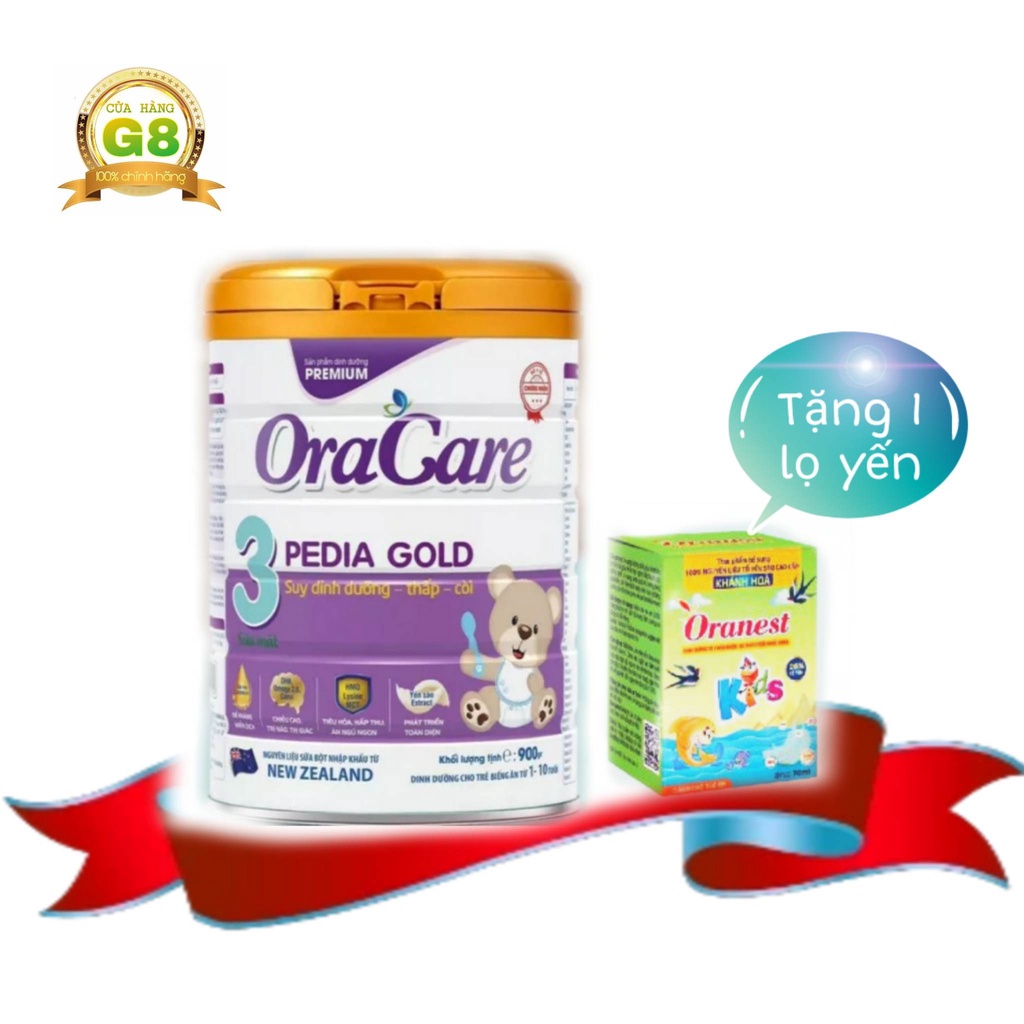 Sữa công thức Oracare Pediasure lon 900g - Tặng 1 hũ yến