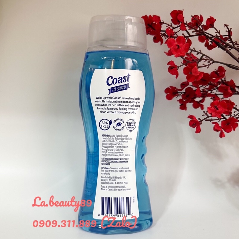 Dầu gội tắm 2in1 Coast - Nam - 532ml