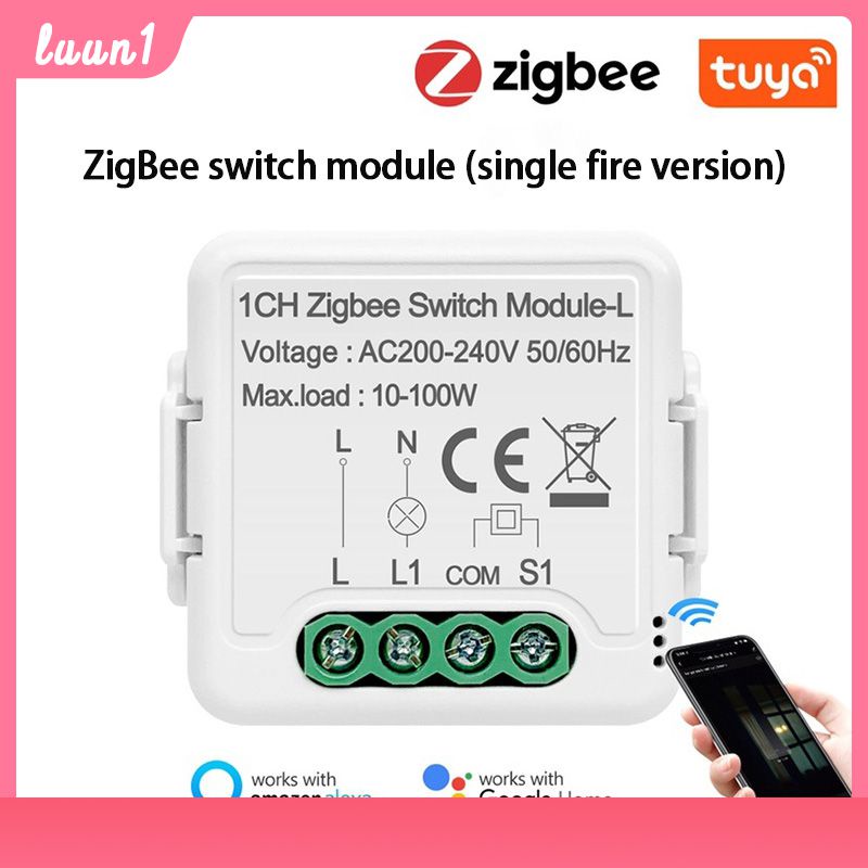 Có Hàng Thiết Bị Bật Tắt Lửa Đơn Zigbee 3.0 Công Tắc Đèn Đường 1/2/3/Mô Đun Công Tắc Ngắt Mạch Mini Thông Minh Graffiti Thanh Toán Khi Nhận Hàng